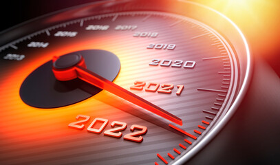 Fototapeta premium Speedometer 2021 - 2022 