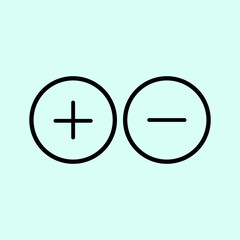 plus and minus icon vector