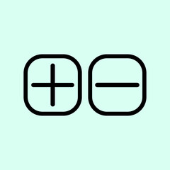 plus and minus icon vector