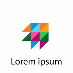 vector logo modern design and colorful minimalist