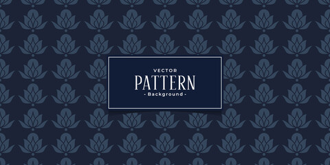 Black seamless abstract floral pattern background in oriental style Premium Vector