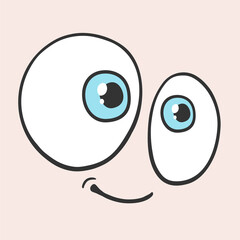 Funny big eyes face