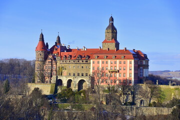 Fototapeta na wymiar Zamek Książ w Wałbrzychu na Dolnym Śląsku, 