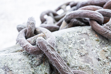 rusty anchor chain
