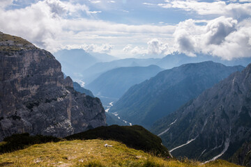 Fototapeta premium Mountain trail Tre Cime di Lavaredo in Dolomites in Italy