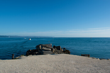 Fototapeta premium Calm ocean, sea point outward view