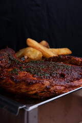 Chickern Grilled with pataos and Coleslaw Salad