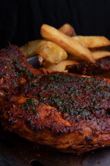 Chickern Grilled with pataos and Coleslaw Salad