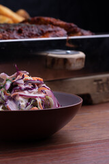 Chickern Grilled with pataos and Coleslaw Salad