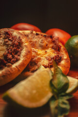 spit of meat and bacon ( Esfirra de Carne e Bacon)