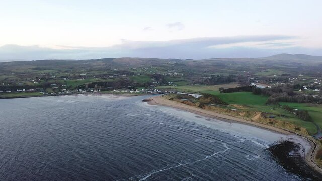 Aerial view of the village Inver in County Donegal - Ireland.