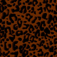 Full seamless leopard cheetah texture animal skin pattern. Brown Design for textile fabric printing. Suitable for fashion use.