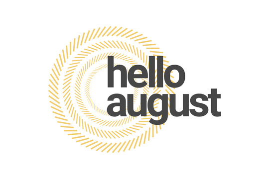 Modern, simple typographic design of a saying "Hello September" in grey and yellow colors. Cool, urban, trendy and playful graphic design.