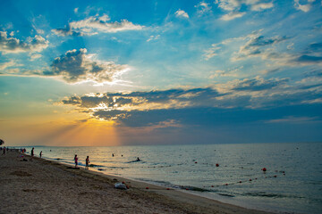 sunset on the beach