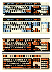 Mechanical keyboard retro style