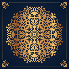 Mandala design elegant background of calligraphy  Invitation premium vector