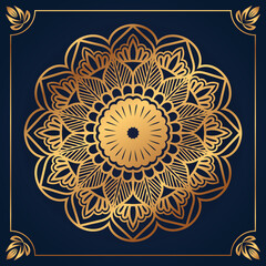 Mandala design elegant background of calligraphy  Invitation premium vector
