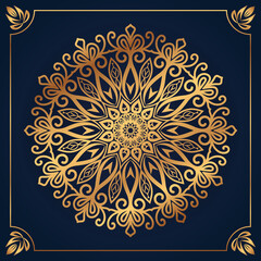 Mandala design elegant background of calligraphy  Invitation premium vector