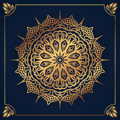 Mandala design elegant background of calligraphy  Invitation premium vector