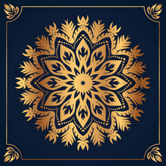 Luxury gold gradient ornamental mandala design background premium vector