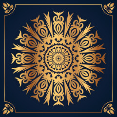 Luxury gold gradient ornamental mandala design background premium vector