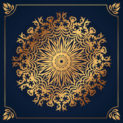 Luxury gold ornamental mandala design background vector