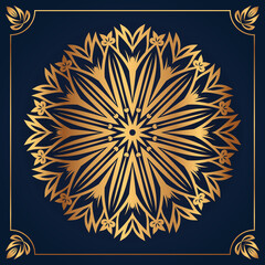 Luxury gold ornamental mandala design background vector