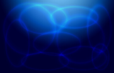 Abstract blue background with glow. Reflections of light. Shining ellipses. Vector