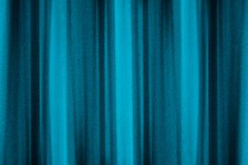 Blue color old corrugated metal sheet for texture background