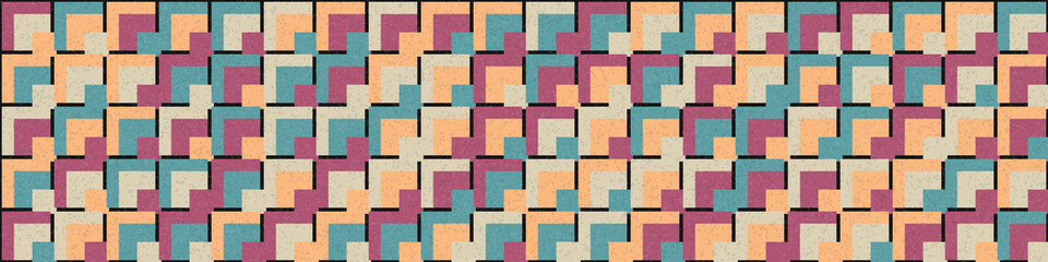 Fototapeta premium Abstract Geometric Pattern generative computational art illustration