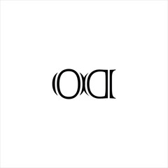 letter o d logo vector creative template