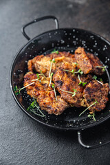 liver beef fried pieces healthy meal food snack on the table copy space food background rustic top view keto or paleo diet