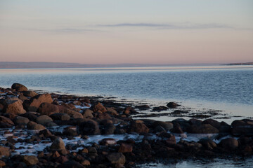 beach at dusk