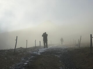 Marche dans la brume