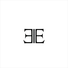 letter e e logo vector creative template