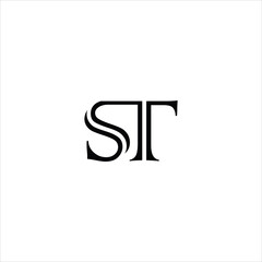 letter s t logo vector creative template