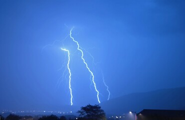 lightning in the night
