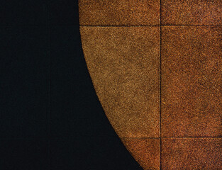 tile squares black and gold background semicircular part of the circle place for text