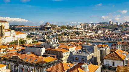 Fototapeta na wymiar panorama of the town Porto Portugal
