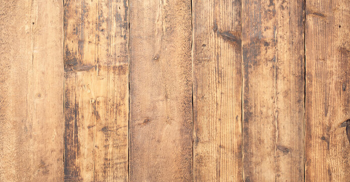 Beige Surface Of The Countertop Boards. Wood Texture As Background