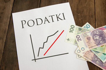 System podatkowy w Polsce. Wzrost podatków. - obrazy, fototapety, plakaty