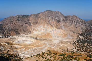 view of Stefanos crater on Nisyros island (Greece)