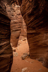 Smooth Zig Zagging Walls Of Wire Pass Slot Canyon