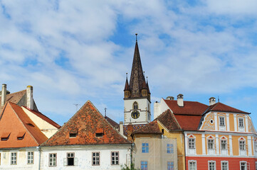 Fototapeta premium Architectural detail of Sibiu, Hermannstadt, Romania, Europe