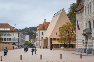 Beautiful city of Vaduz - Liechtenstein - obrazy, fototapety, plakaty