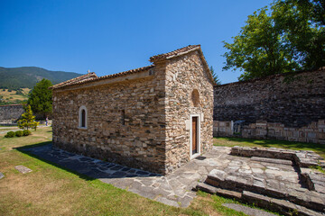 Fototapeta na wymiar The Studenica Monastery, 12th-century Serbian Orthodox Church monastery. UNESCO World Cultural Heritage. Serbia, Europe.