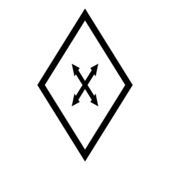 Rhombus Flat Icon Isolated On White Background