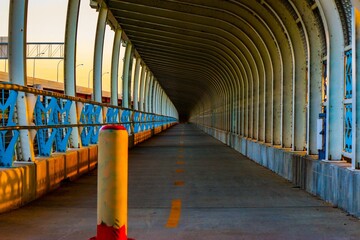 sidewalk at sunset