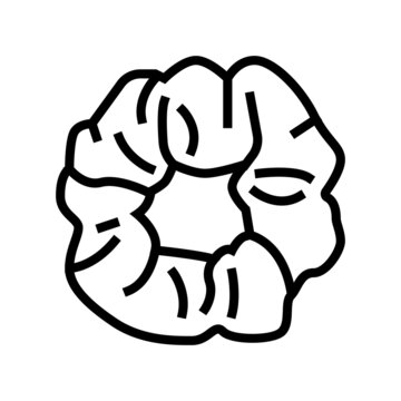 recommend clip art: scrunchies silk line icon vector. scrunchies silk sign. isolated contour symbol black illustration