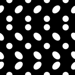 Seamless pattern. Circles, ovals ornament. Polka dot wallpaper. Dots, figures motif. Rounds background. Digital paper, textile print, abstract. Dotted illustration. Spots image. Geometric backdrop.
